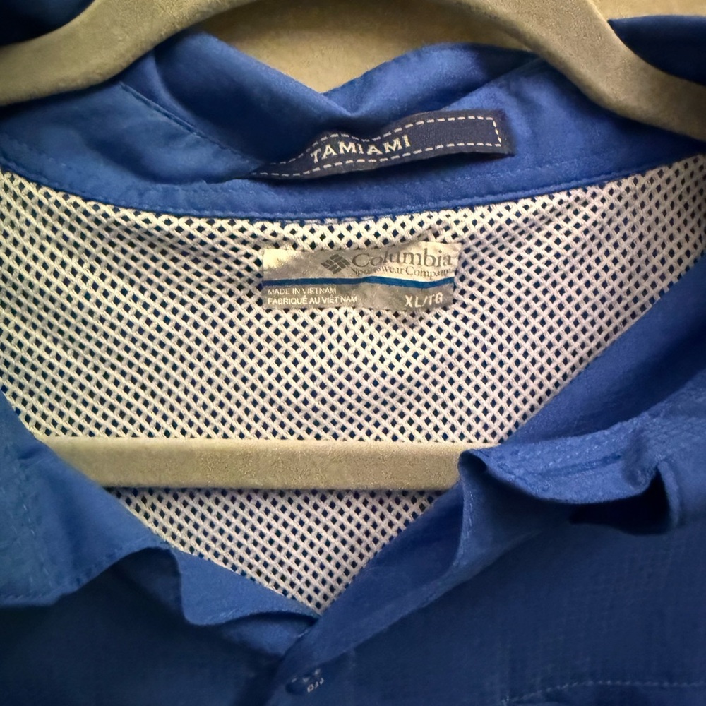 Columbia Tamiami Blue Fishing Shirt - Picture 2 of 4